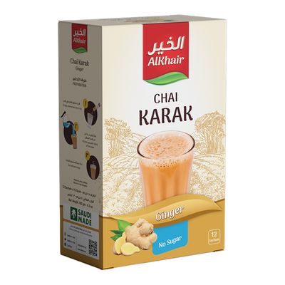 Alkhair Karak Tea With Ginger Sugar Free 15 G × 12