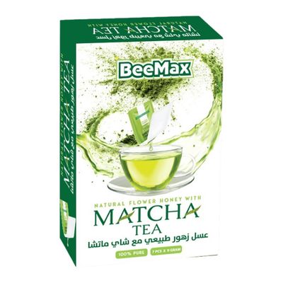 Beemax Multi Flowers Honey With Matcha Tea Sachets 9 G × 7