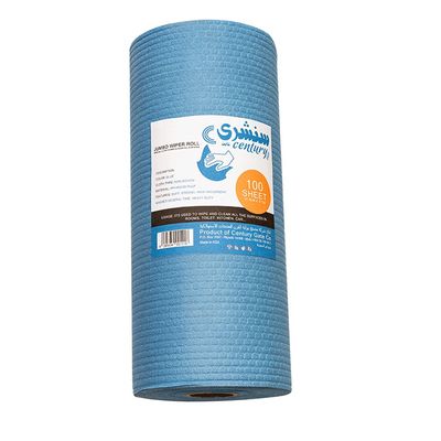 Century Gate Jumpo Wiper Roll Blue - 100 Sheets