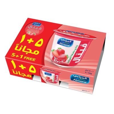 Almarai Yogurt Vetal With Strawberry Box 140 G 5+1 Free