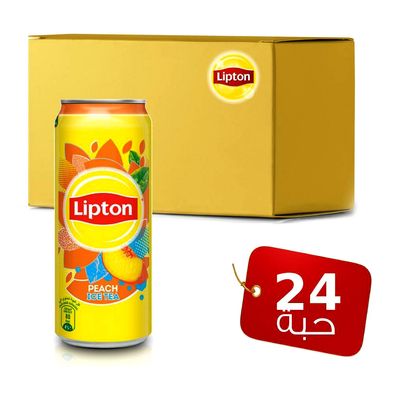 ليبتون شاي مثلج خوخ كرتون 320 مل × 24