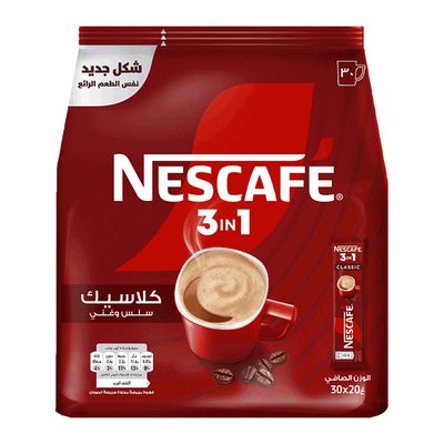 Nescafe Coffee Sachet Classic 3 In 1 20 G × 30