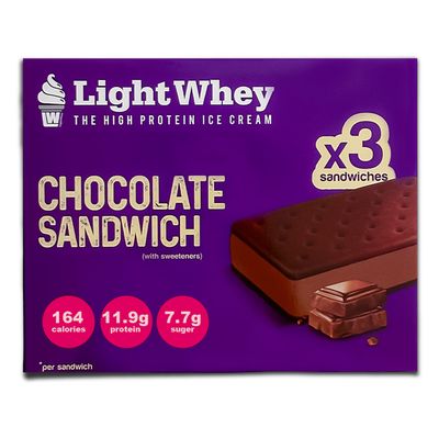 LightWhey Ice Cream Sandwich Chocolate Flavour Imported 3 Pieces