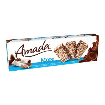 Amada More Wafer Coconut Covered With Milk Chocolate 100 G