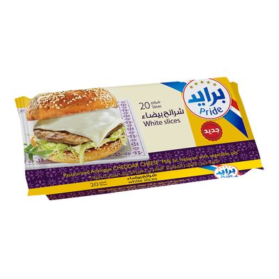 برايد شبيه جبن شيدر شرائح بيضاء 400 جرام