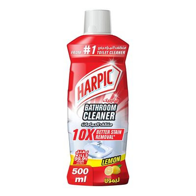 Harpic Toilet Cleaner Lemon Scent For 10X Better Stain Removal 500 ML