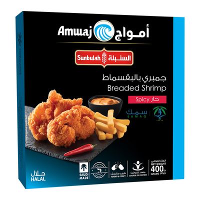 السنبلة جمبري بالبقسماط حار أمواج 400 جرام