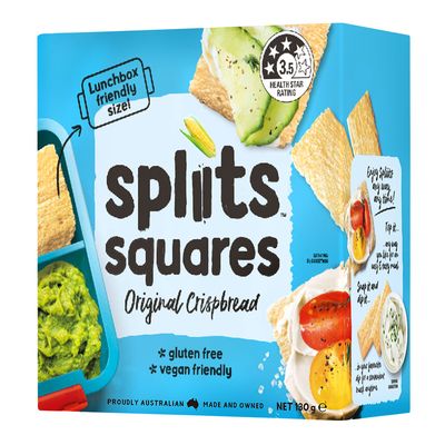 Splits Crispbread Squares Original Gluten Free 70 G