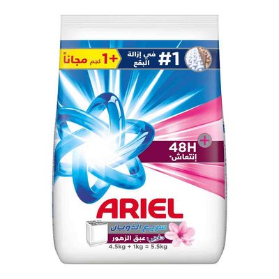 Ariel Laundry Powder Detergent Semi Automatic Touch of Downy Floral Breeze Scent 4.5 KG + 1 KG Free