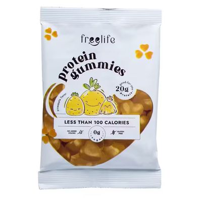 فري لايف حلوى جميز بنكهة الأناناس 20 جرام بروتين خالي من الجلوتين - 32 جرام