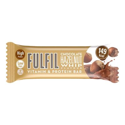 Fulfil Vitamin & Protein Bar Chocolate Hazelnut Whip Flavor Low Sugar (Imported) - 40g