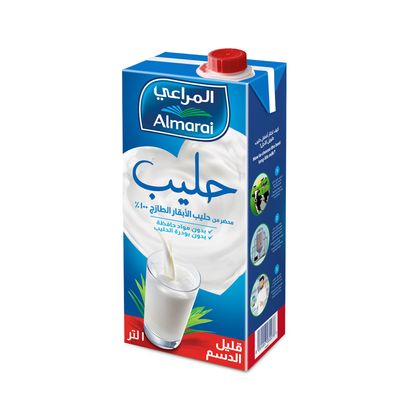 المراعي حليب طويل الأجل قليل الدسم 1 لتر