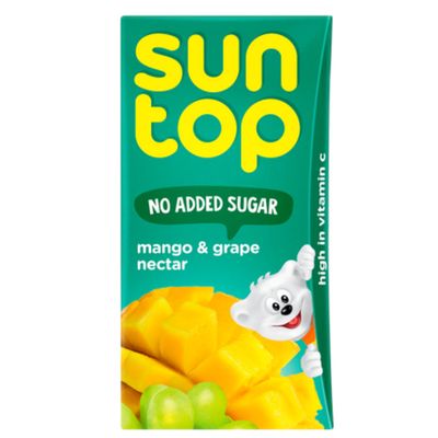 Suntop Nectar Mango & Grape Flavor No Added Sugar 125 ML