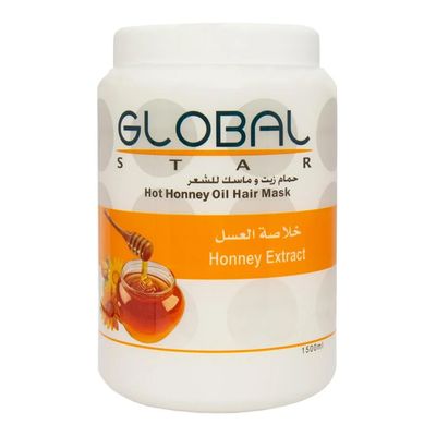 جلوبال ستار حمام زيت وماسك للشعر بخلاصة العسل - 1.5 لتر