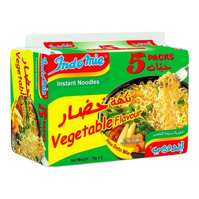 Indomie Vermicelli Instant Vegetables Flavor 75 G × 5