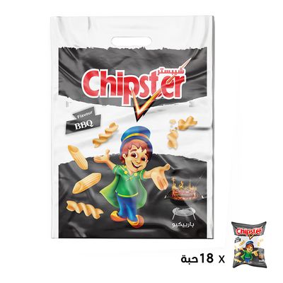 Chipster Snack Spiral With BBQ Flavor 14 G × 18