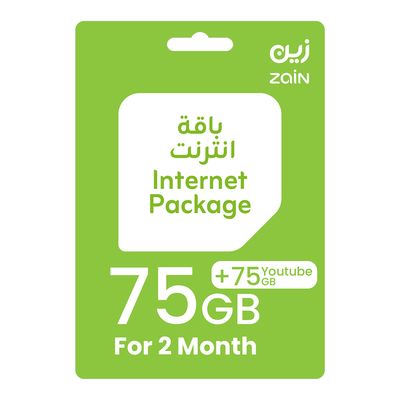 Zain Data 75GB + 75GB Youtube For 2 Month