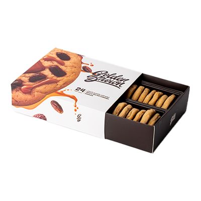 Golden Brown Date and Salted Caramel Cookies - 24 Pieces 360g