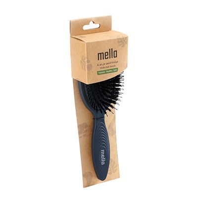 Black Anti-Static Padded Oval Hair Brush - Black