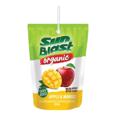 Sun Blast Juice Apple & Mango No Added Sugar Organic 200 ML