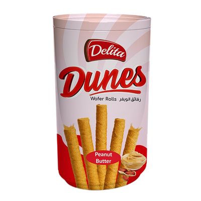 Delita Dunes Wafer Rolls Peanut Butter -250g
