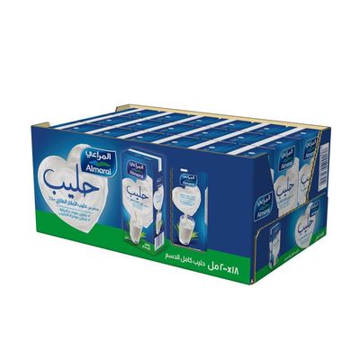 المراعي حليب طويل الأجل كامل الدسم 200 مل × 18