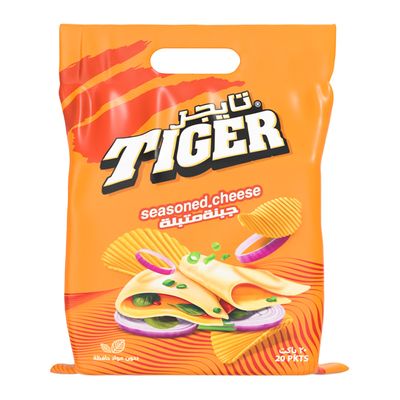 Tiger Chips Seasoned Cheese Flavor 12 G × 20