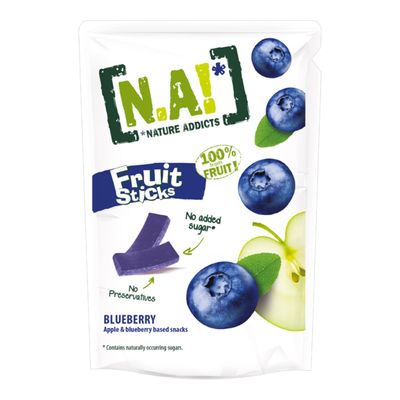 Nature Addicts Fruit Sticks Blueberry & Apple Flavor No Added Suger 35 G