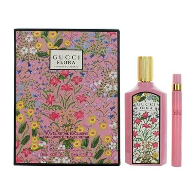 Gucci Perfume Flora Gorgeous Gardenia For Women Travel Set Eau De Parfum - 100ml + Eau De Parfum - 10ml 