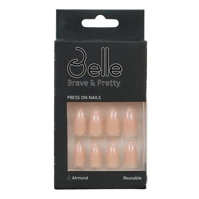 Belle Press-On Nails Coffin Shape Light Pink - 24 Pieces