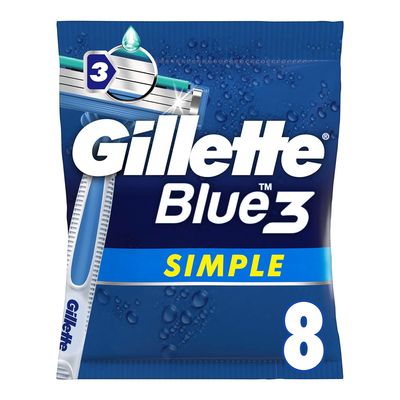 جيليت ماكينة حلاقة بلو 3 سيمبل 8 حبات