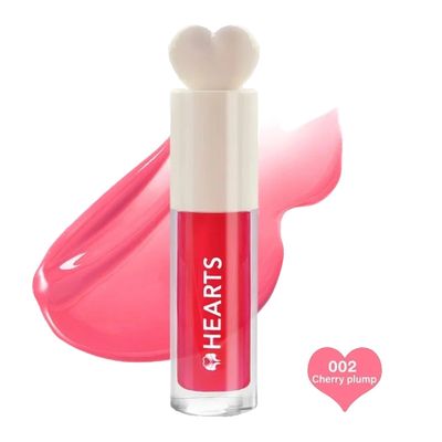 Hearts Lip Gloss Cherry Plump 002 - 4.5ml