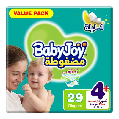 Baby Joy Diapers Compressed Size 4+ 29 Pieces
