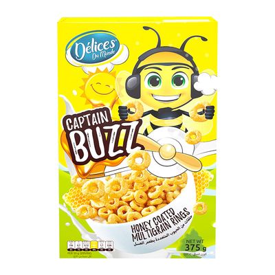 Delices Breakfast Cereals Multi Grain Honey Coated Rings 375 G