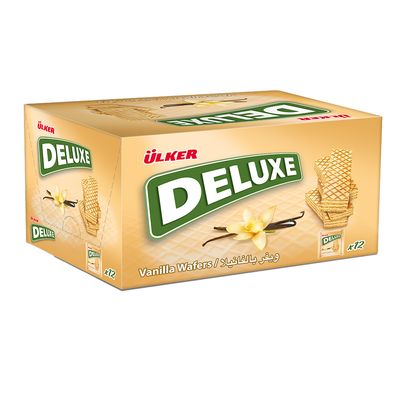 Ulker Deluxe Wafer With Vanilla Cream 40 G × 12