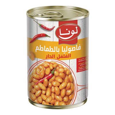  لونا فاصوليا بصلصة الطماطم الحارة 380 جرام