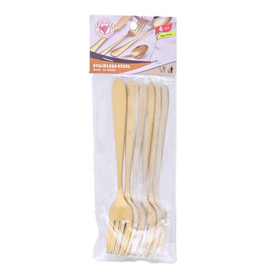 Spark-L Small golden eating fork 544560 - 6 pieces