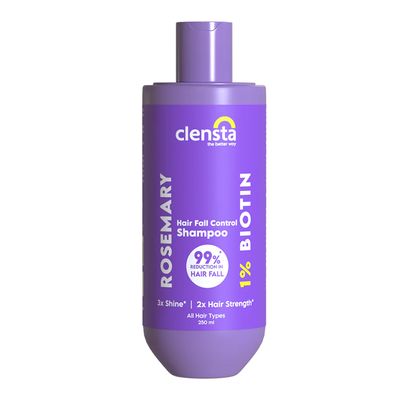 Clensta Rosemary Hair Fall Control Shampoo with 1% Biotin - 250ml