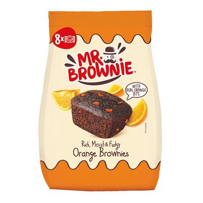 Mr.Brownie Chocolate Brownies With Real Orange Bits (Imported) 8pcs - 200g
