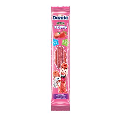 Damla Candy Sour Tube Strawberry Flavor 30 G