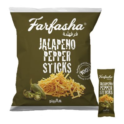 Farfasha Potato Sticks Jalapeno 15 G × 24