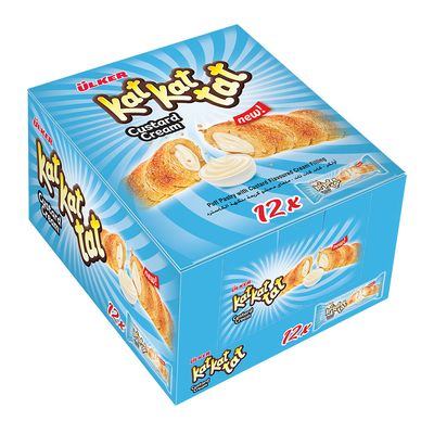 Ulker Puff Pastry With Custard Flavoured Cream Filling 24 G × 12 