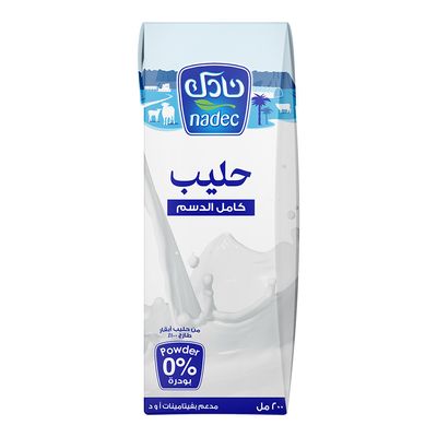 Nadec Full Fat Milk Fortified With Vitamins - 200ml