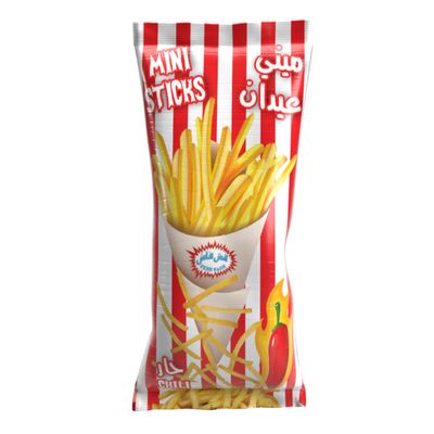 Fesh Fash Potato Sticks Mini Chili Flavor  12 G