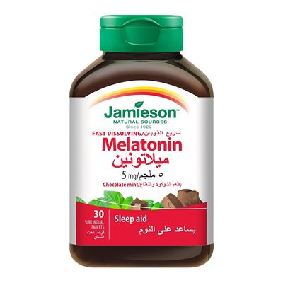 Jamieson Hypnotic & Calming Melatonin 5 Mg With Chocolate And Mint 30 Tablets