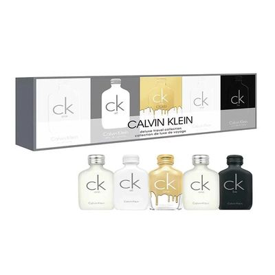 كالفن كلاين مجموعة عطور للسفر ديلوكس أو دو تواليت للجنسين - 10 مل × 5