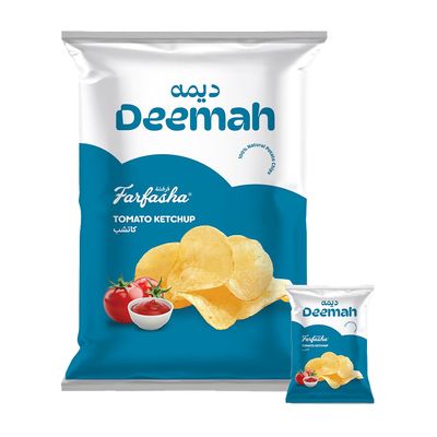 Deemah Farfasha Ketchup  Potato Chips - 21g × 12