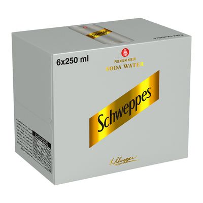 شويبس مياة صودا غازية 250 مل × 6