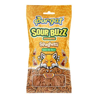 Borgat Sour Buzz Spaghetti Sweet & Sour Cola Flavored Candy - 100g