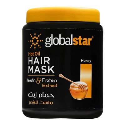 Global Star Hot Oil Hair Mask Keratin And Protein Extract With Honey  - 1L